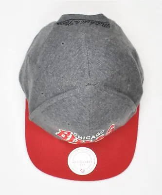 MITCHELL & NESS Mens Chicago Bulls Snapback Cap One Size Grey Cotton D110 • £8.38