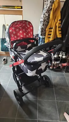 Cosatto Giggle 3 Travel System With Extras All Star Pattern • £100