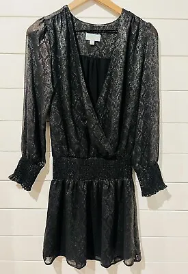 Veronica M Women’s Wrap Drop Waist LS Fit N Flare Dress  Black  Size XSmall • $19.95
