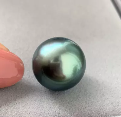 $55 • Buy Huge 12mm Natural South Sea Genuine Green Peacock Round Loose Pearl Undrilled 28