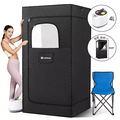 Large 1500W 4L Full Size Portable Steam Sauna Heated Personal Home Spa R/C+Chair • $135.99