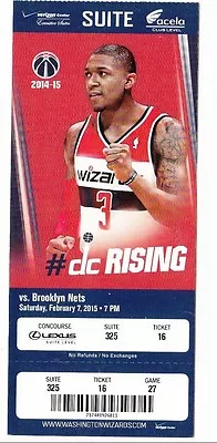 2014 Washington Wizards Vs Brooklyn Nets Suite Ticket Stub 2/7 Bradley Beal • $2.29