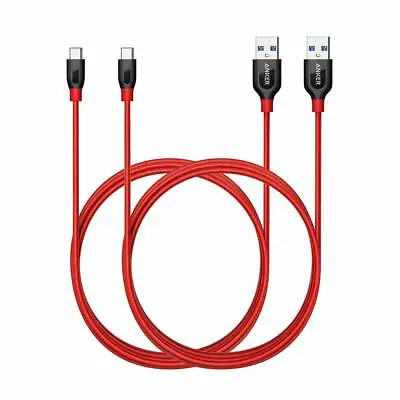 $65.58 • Buy Anker Powerline+ USB-C To USB 3.0 Cable (6ft, 2-Pack), High Durability, For Sams