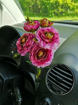 VOLKSWAGEN Bug New Beetle Interior Console Dashboard Flower Purple Peony BOUQUET • $8.99