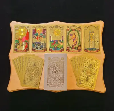 Tarot Card Deck Gold Foil Rider-Waite W/ Instruction Booklet USA Seller • $22.99