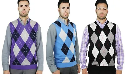 Blue Ocean Mens Argyle Sweater Vest (SV-255) • $27