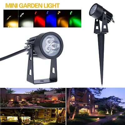 Outdoor Garden Light Mini 3W LED Flood Spot Light Lawn Lamp Landscape Light LTW • £5.63