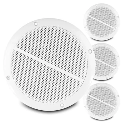 £61.99 • Buy 4x Vonyx 6.5  White Waterproof Speakers Marine Boat Garden BBQ 200W UK Stock