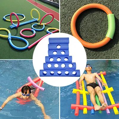 Hollow Flexible Swimming Pool Water Float Foam Noodles Connector Float Stick  ZT • $5.56