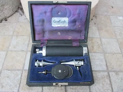 Vintage Gowllands May Opthalmoscope Otoscope Diagnostic Set Medical Instruments • $49.90