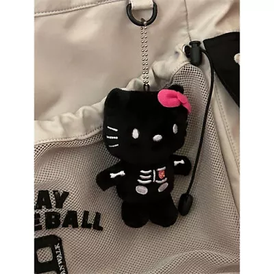 Cute HelloKitty Bow Night Skeleton Plush Toy Bag Pendant Backpack Key Chain Gift • $7.50