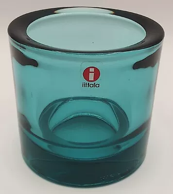 LARGE 3  Blue Green Teal Iittala Kivi Marimekko Candle Holder • $52.50