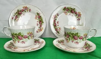 Queens Rosina China Co ‘woman And Home ‘ X2 Trio’s Footed Cup Saucer &plate • £8.99