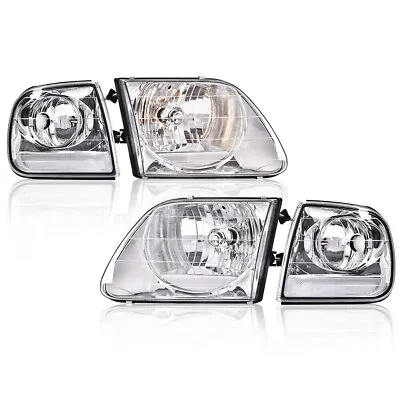 Fit For Ford F150 Expedition Lightning Chrome Headlights & Corner Parking Lights • $50.90