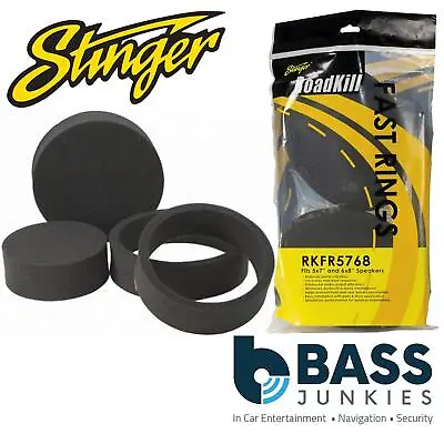 Stinger Roadkill RKFR5768 Fast Rings 5x7  6x8  Speaker Foam Sound Absorber Kit • £28.95