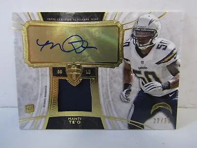 2013 Topps Supreme Manti Teo Patch Auto RC /30 Chargers • $19.99