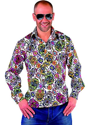 Mexican Sugar Skull Shirt - Halloween / Voodoo - White  S-XXL • £28.50