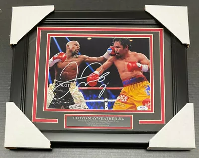 Floyd Mayweather Jr. Autographed 8x10 Photo Vs Manny Pacquiao Framed Psa Coa • $229.95