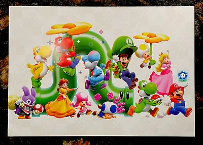 Super Mario Bros Wonder GameStop 2-Sided Exclusive Poster 7in. X 10in. Nintendo • $4.95