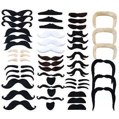 48 Pieces Green Fake Mustaches Self Adhesive Novelty Mustache Fiesta Party • $8.72