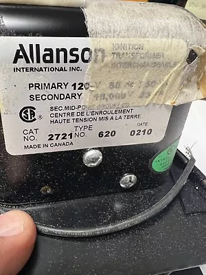 Allanson 2721-620 Replacement Ignition Transformer For Wayne E Oil Burners • $50