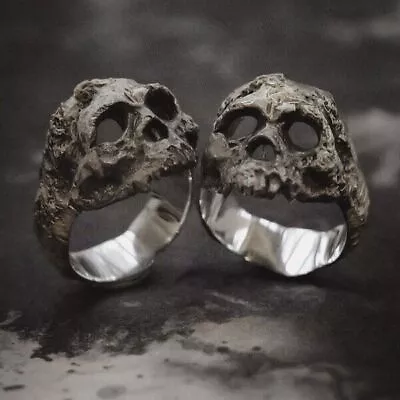 Fashion Men Skull Ring 925 Silver Ring Jewelry Party Band Gift Sz 7-13 • $1.98