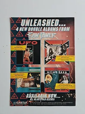 Ufo Lynard Skynard Uriah Heep 1990 MUSIC Album ADVERT 9X12  POSTER • $12.53