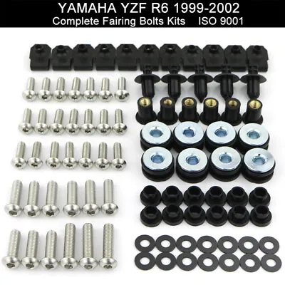 Fairing Bolt Bodywork Kit Body Screws Fit For Yamaha YZF R6 1999 2000 2001 2002  • $26.59