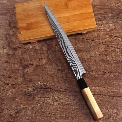 $76 • Buy Sushi Knife Sashimi Filet Fish Slice Tuna Salmon Nigiri Japanese Wood Chef Blade