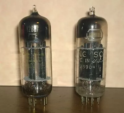 12bh7 / 12bh7a Tubes - Lot Of (2) Mixed Makers  Tung-sol & Philco  - Untested - • $27
