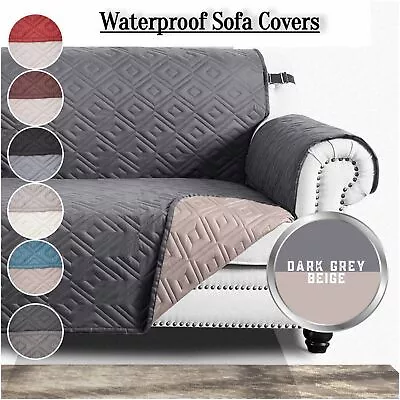 Water Resistant Sofa Covers 1/2/3 Seater Settee Couch Slipcover Pet Protector UK • £3.49