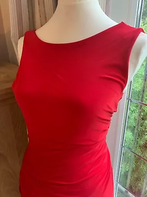 BNWT Club L Red Stretch Scoop Back Maxi Dress Size 6 - 8 Prom Occasion • £15