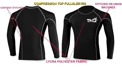 £10.99 • Buy Compression Base Layer Body Armour Long Sleeve Men's Gym T-Shirt Sports Top TNQ