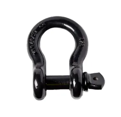 7/8  BLACK D-Ring Bow Shackle Screw W 1  Pin Clevis Rigging Hummer Towing 6.5Ton • $22.65