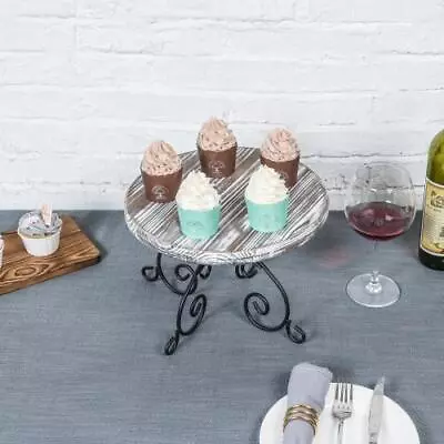 £32.28 • Buy Cake Stand With Metal Scrollwork Pedestal, 12-Inch Round Dessert Cupcake Stand