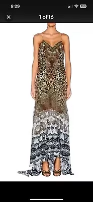 Camilla Franks Roar Of The Court Panel Hi Lo Dress Animal Print Size XS/S T Back • $150