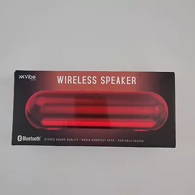 Red Vibe Sound Portable Wireless Bluetooth Stereo Speaker DG-478 New! • $25