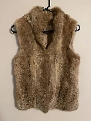 Michael Kors MK Ladies Real Rabbit Fur Sleeveless Vest Jacket - Women's Small S • $89.99