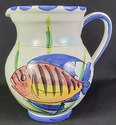 Fish Pitcher Hand Painted In Italy • $12.95