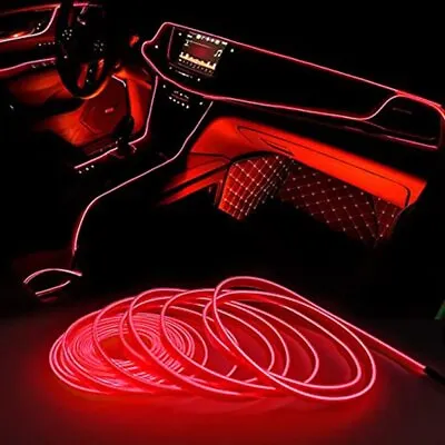 5M Red LED Auto Car Interior Decor Atmosphere Wire Strip Light Lamp Accessories • $9.79