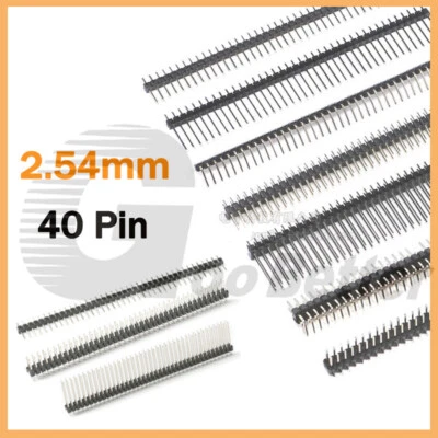$1.65 • Buy 2.54mm 0.1  PCB Header Pins Strip Male Socket Connector -Single Or Double Row