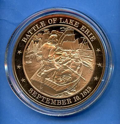 Battle Of Lake Erie September 1813 - 60s Era Bronze Proof 1 3/4  Medal  • $18.95