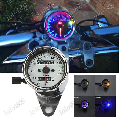 Motorcycle LED Chrome Tachometer Speedometer Gauge Fit For JIALING-70 Chopper • $22.74