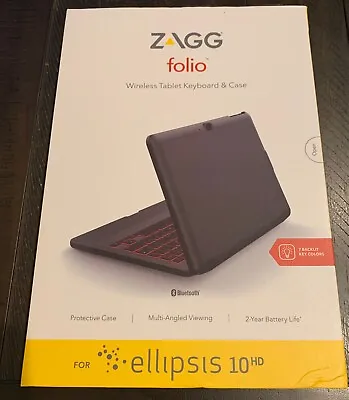 ZAGG Folio Wireless Tablet Keyboard & Case For Ellipsis 10 HD -Free PrioritySHIP • $17.99