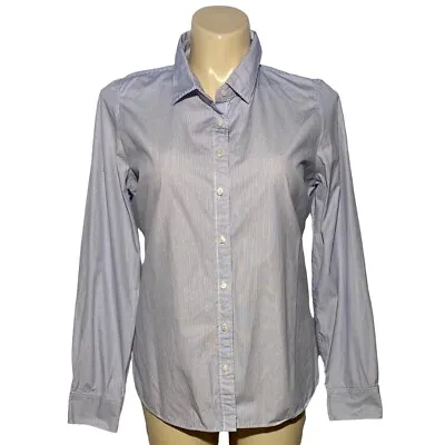 Haberdashery J Crew XL Shirt Button Down  Work Basic Wash White Blue Pin Stripe • $27.16