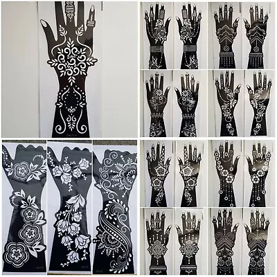 LARGE Henna Stencils Hand Arm Temporary Tattoo Mehndi Design Template Body Art • £4.75