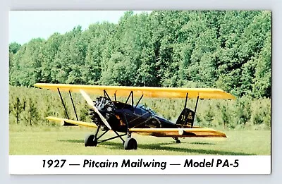 Postcard Pitcairn Mailwing Airlplane Model PA-5 Postal Plane 1970s Unposted • $3