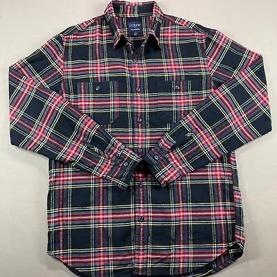 J.Crew Plaid Flannel Shirt For Men Size M Green Red  • $20.68