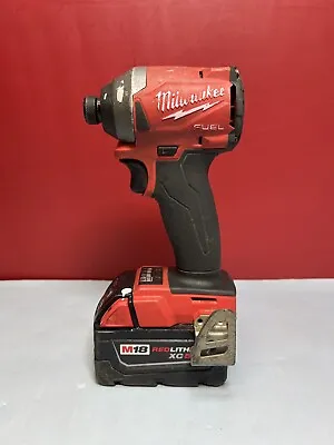 MILWAUKEE M18 FUEL 2853-20 1/4   BRUSHLESS IMPACT DRIVER W/ 5.0 Ah Battery • $89.99