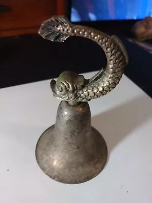 Vintage Silver Plated Hand Bell With Fish Handle. Age Unknown  • $14.95